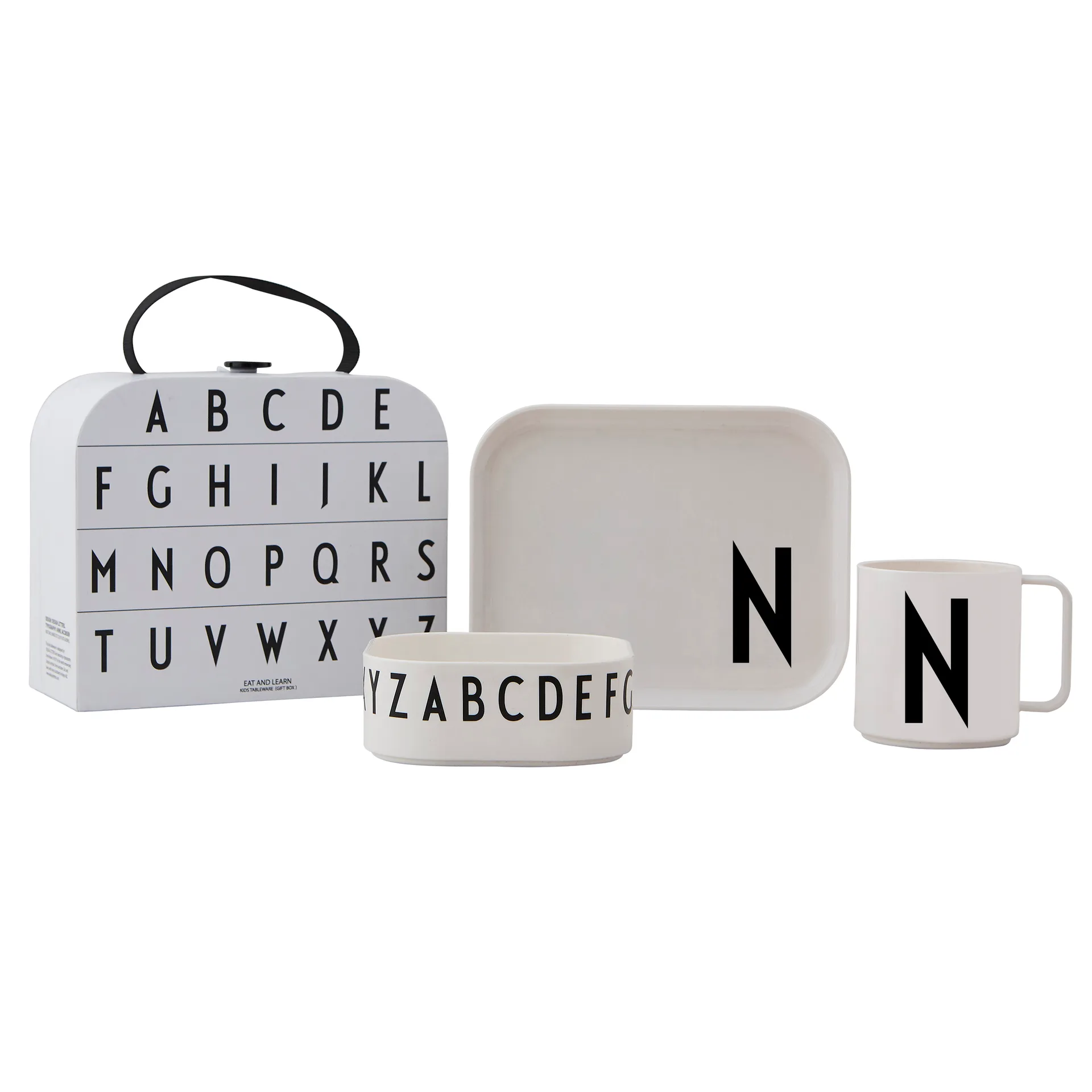 Set de vaisselle enfant Design Letters, N Design Letters