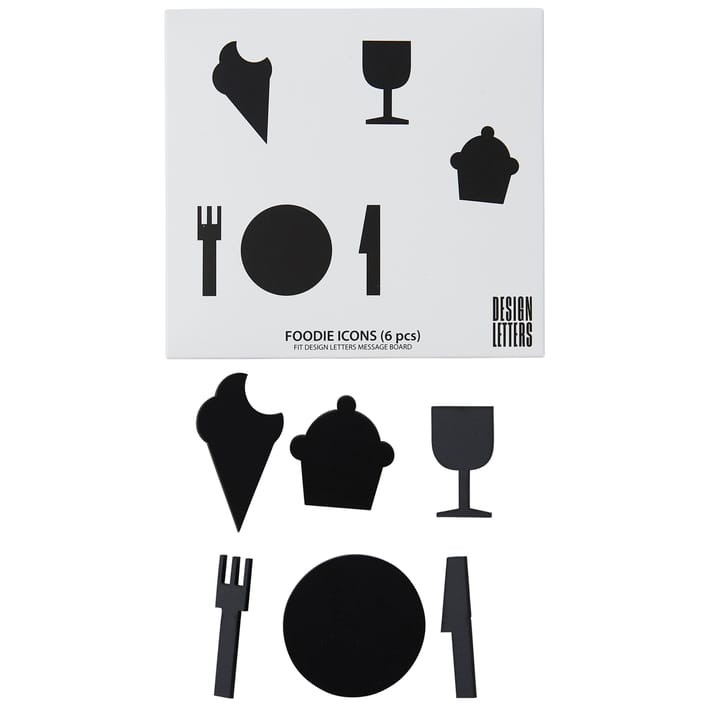 Symboles Design Letters Foodie - Noir - Design Letters
