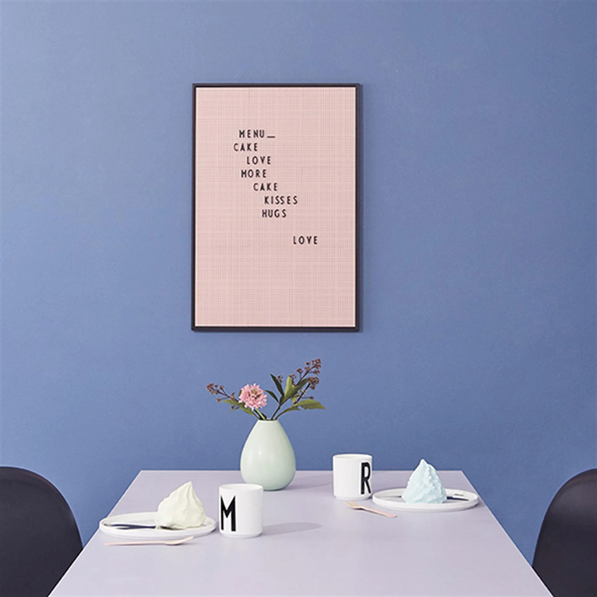 Tableau Design Letters A2, rose Design Letters