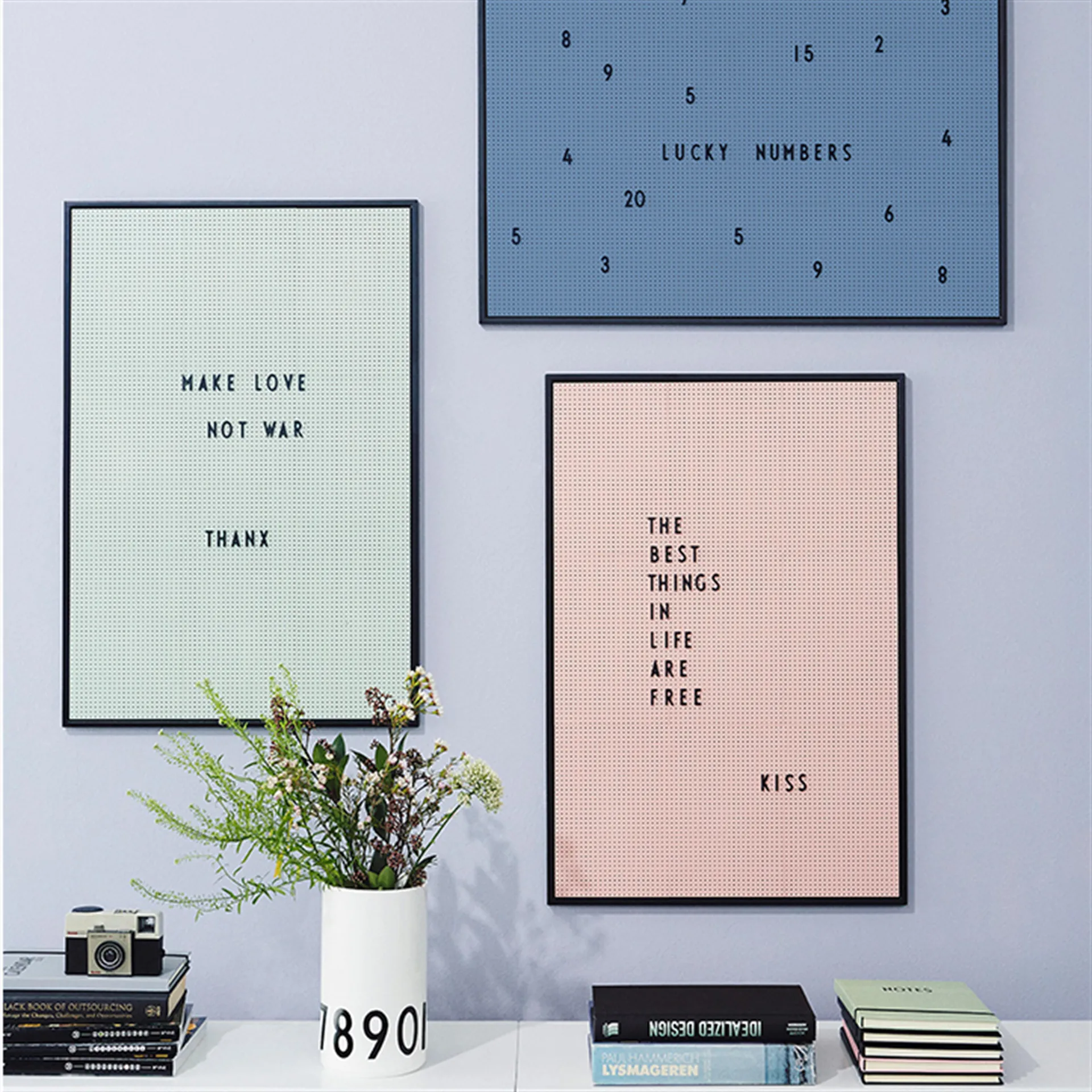 Tableau Design Letters A2, rose Design Letters