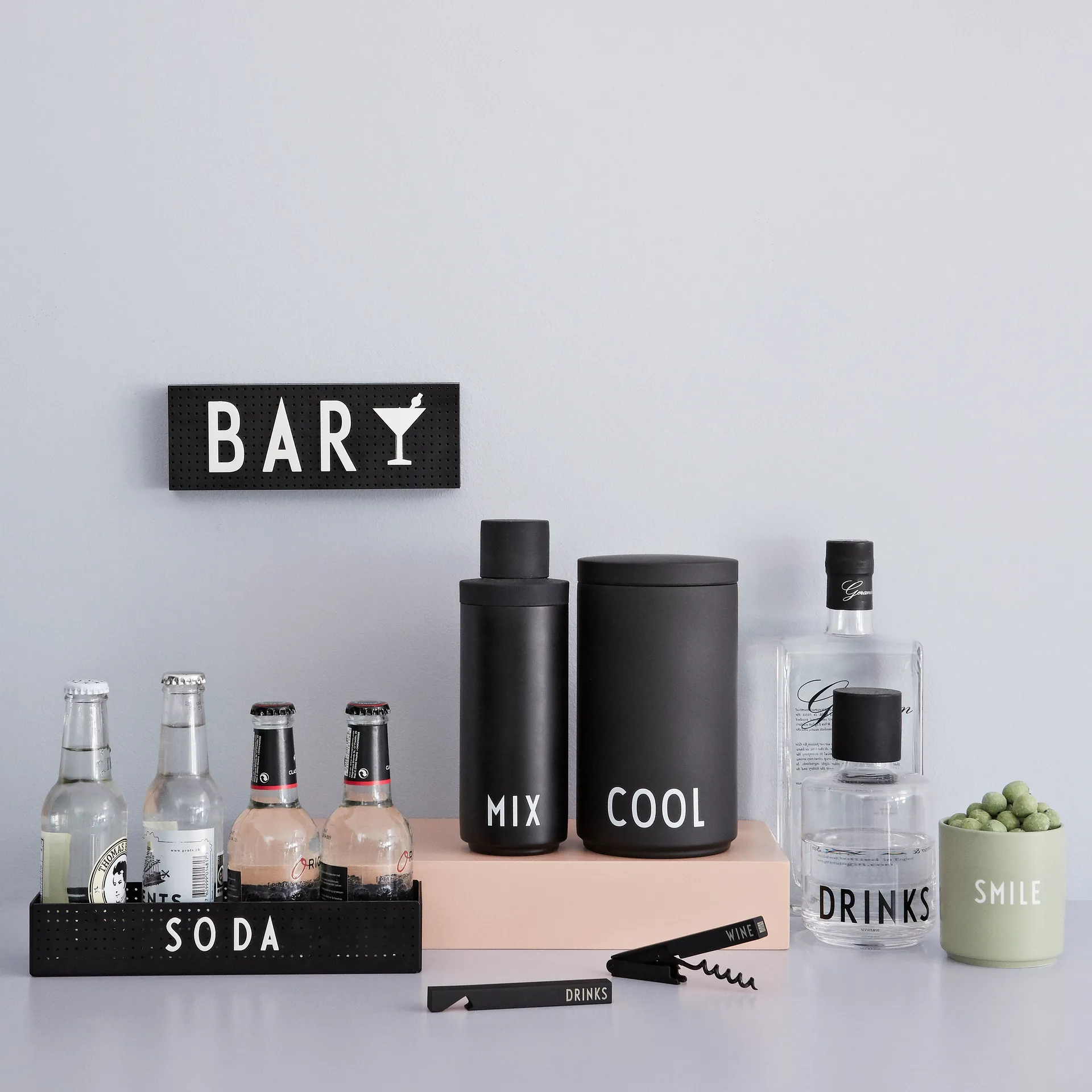 Tableau pour lettres Design Letters petit, noir Design Letters