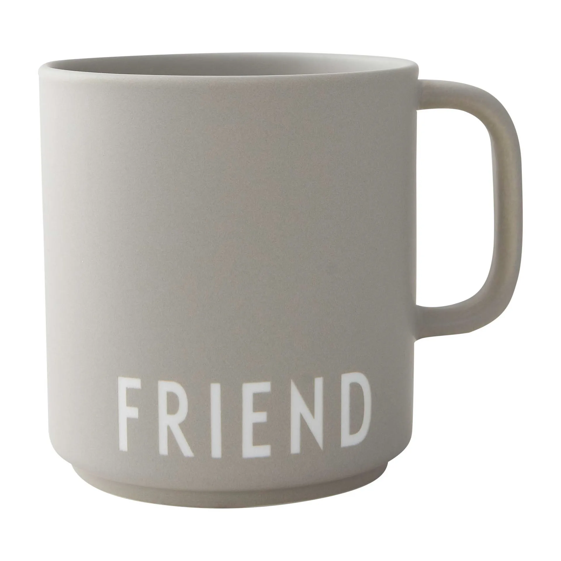 Tasse Design Letters avec poignée 25 cl, Friend-grey Design Letters