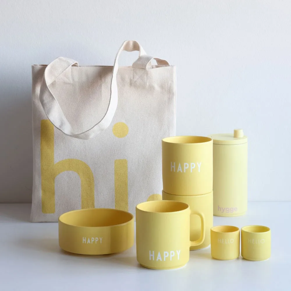 Tasse Design Letters avec poignée 25 cl, Yellow Design Letters