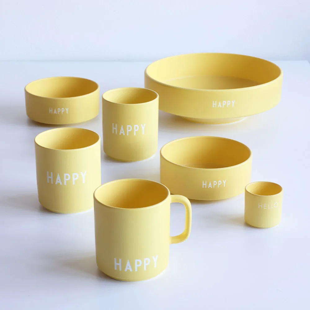 Tasse Design Letters avec poignée 25 cl, Yellow Design Letters