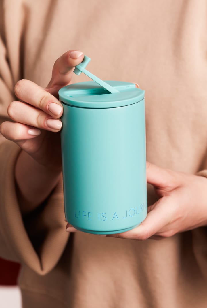 Tasse isotherme Design Letters, Turquoise Design Letters