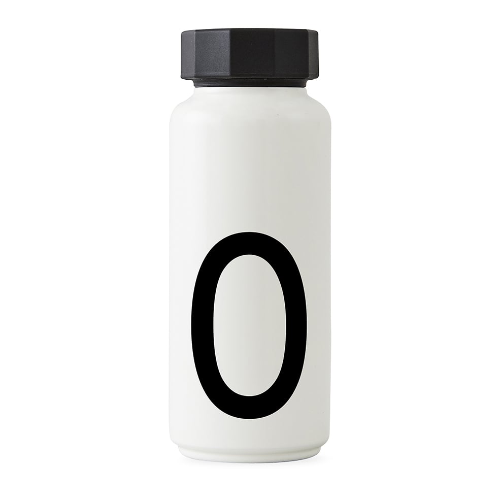 Design Letters Thermos AJ Vintage O | Design Scandinave | Bouteilles d'eau | Blanc