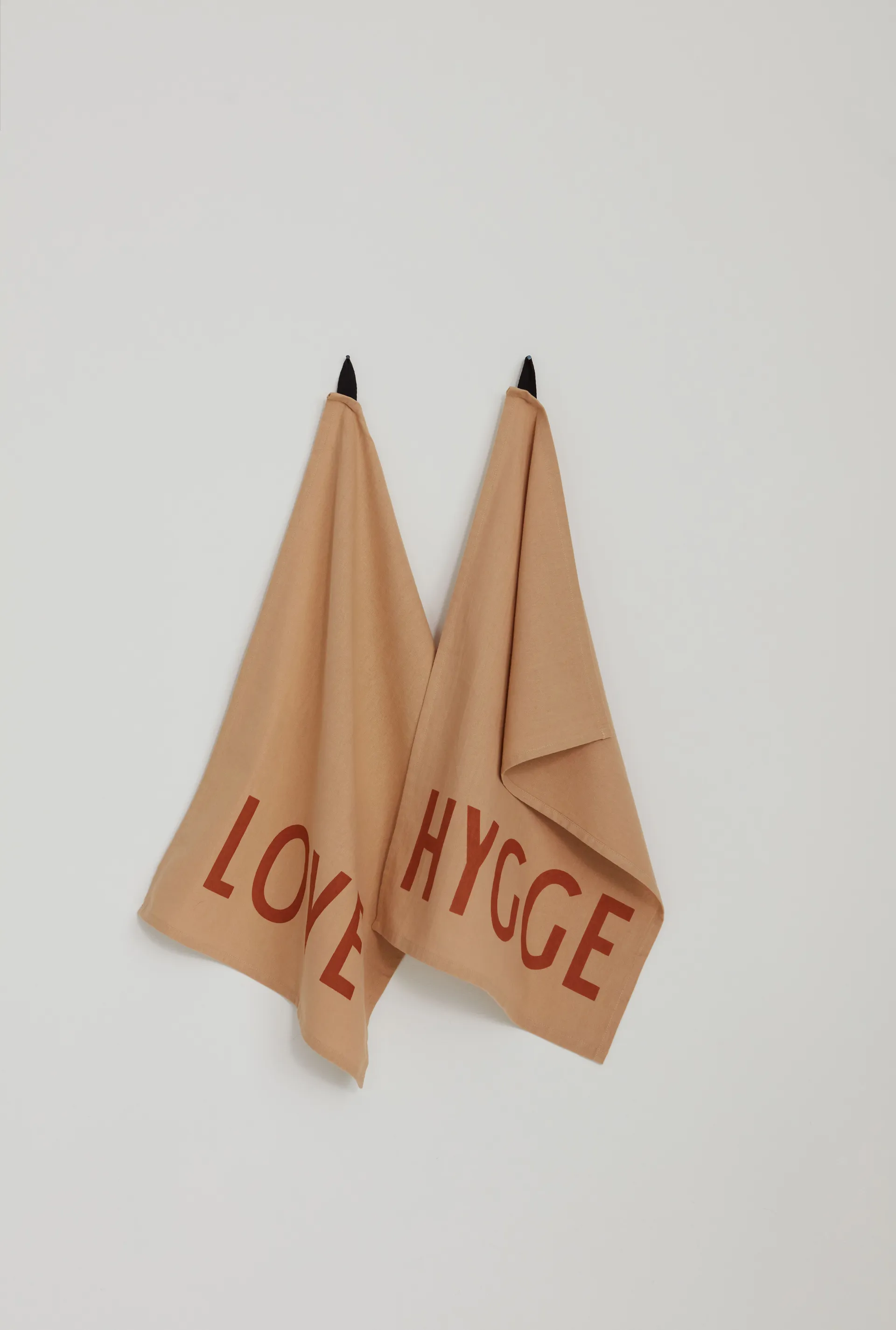 Torchon Design Letters 2 Pièces, Beige Design Letters