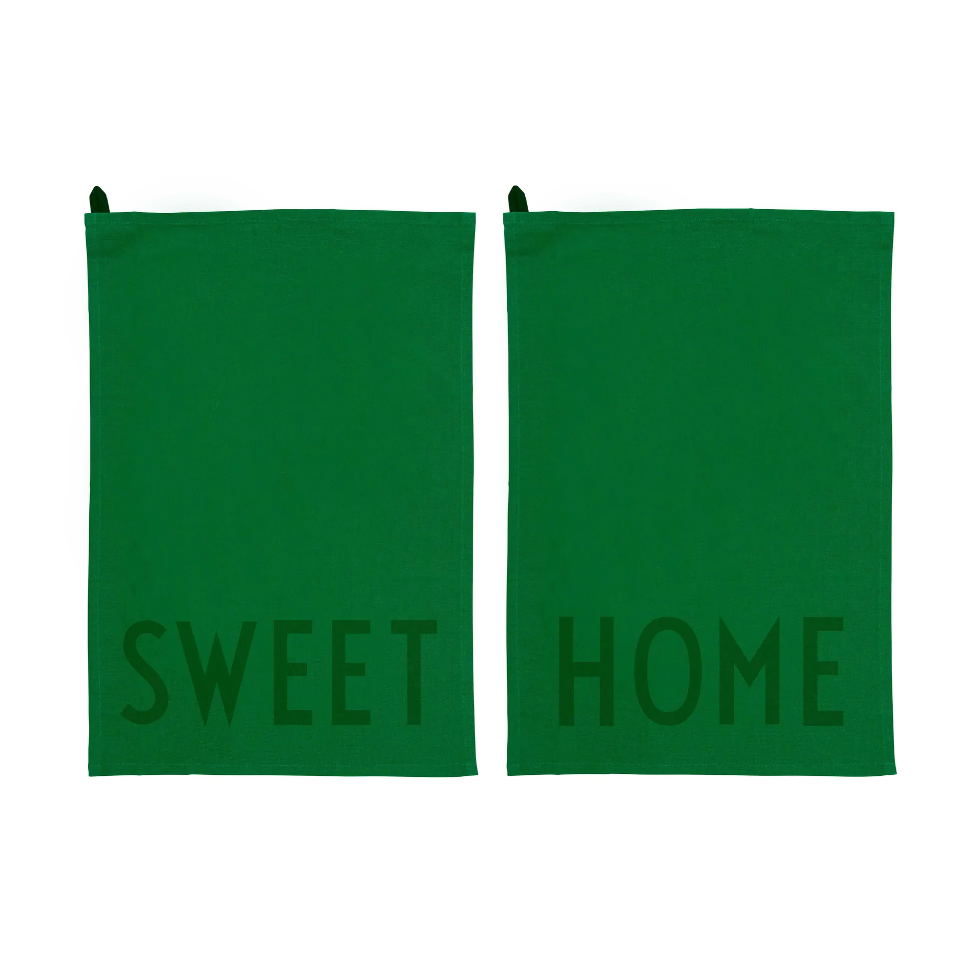 Torchon Design Letters 2 Pièces, Sweet-home-green Design Letters