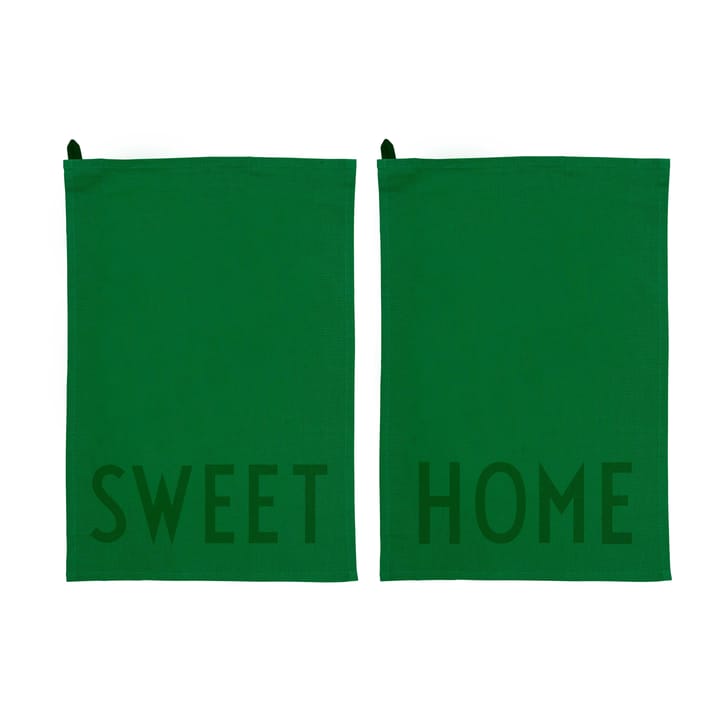 Torchon Design Letters 2 Pièces - Sweet-home-green - Design Letters