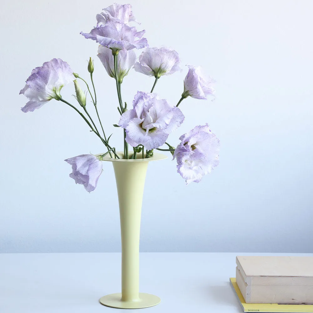 Trumpet 2-en-1 vase et bougeoir 24 cm, Yellow Design Letters