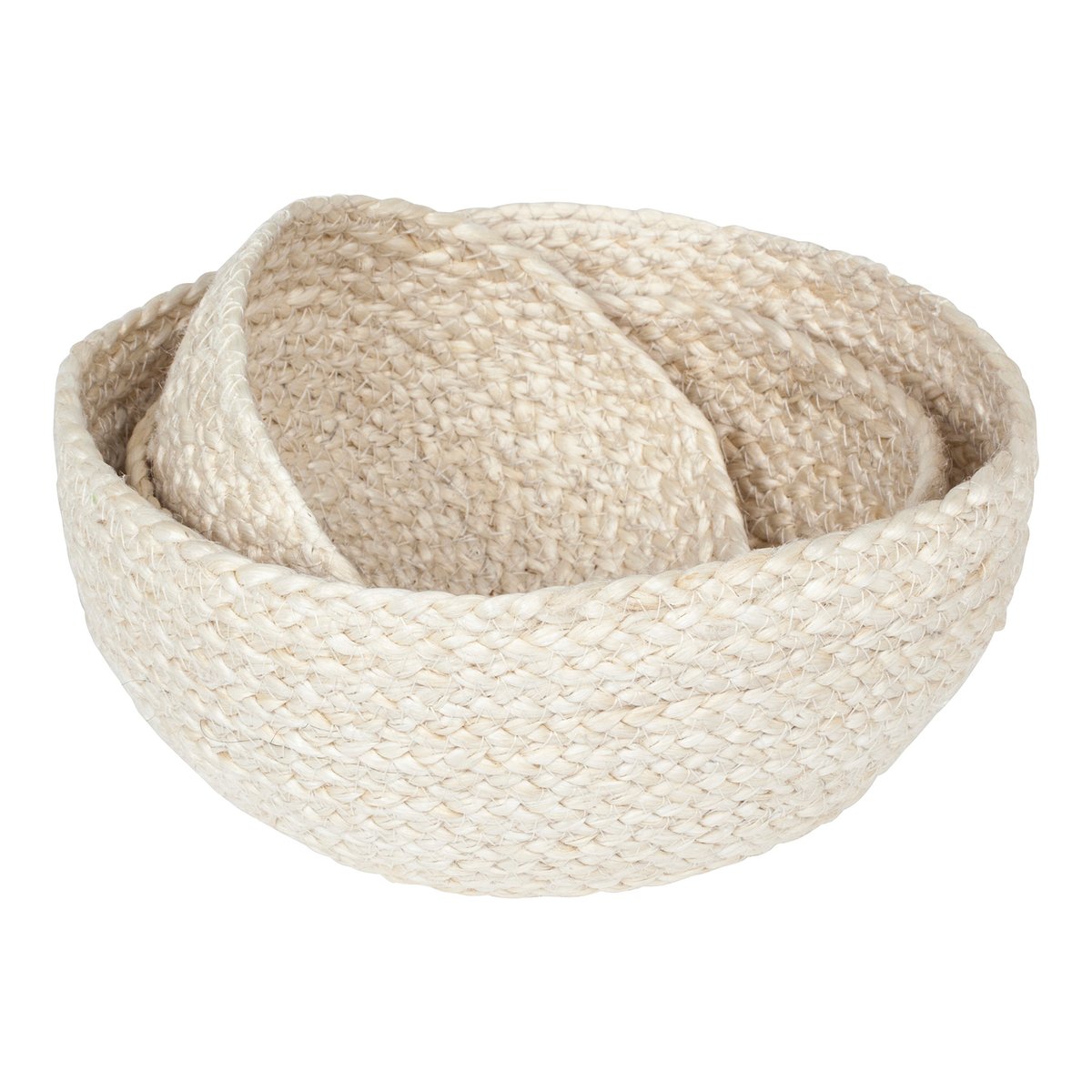 Dixie Corbeille à pain en osier Lot de 3 Blanc | Design Scandinave | Boîtes à pain | Blanc
