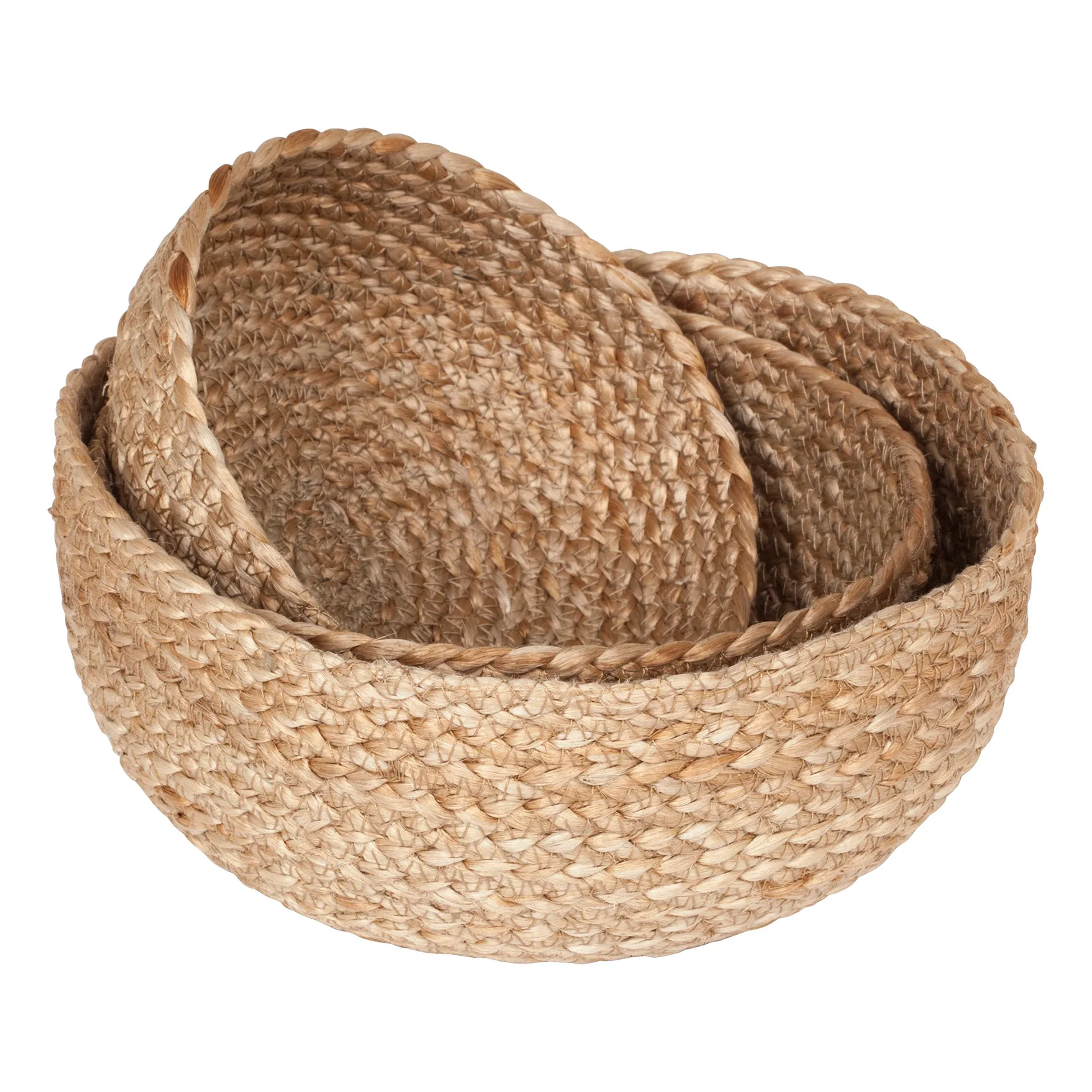 Corbeilles à Pain Rondes En Osier - Lot De 6 - Diamètre 20 Cm - Olympia Y570