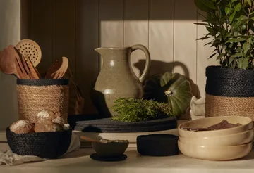 Corbeille à pain en osier Lot de 3 - Noir - Dixie