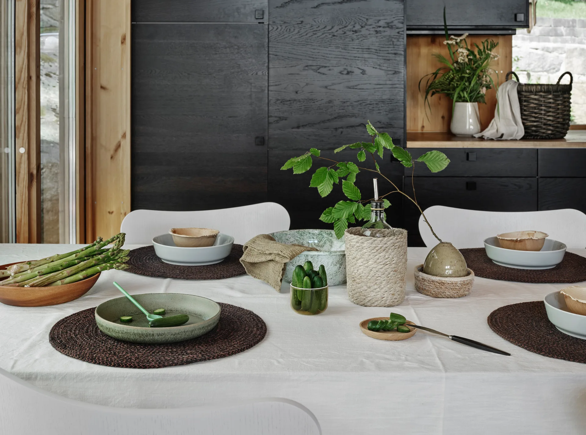 Dessous d'assiette Ella Ø38 cm, Marron-noir Dixie