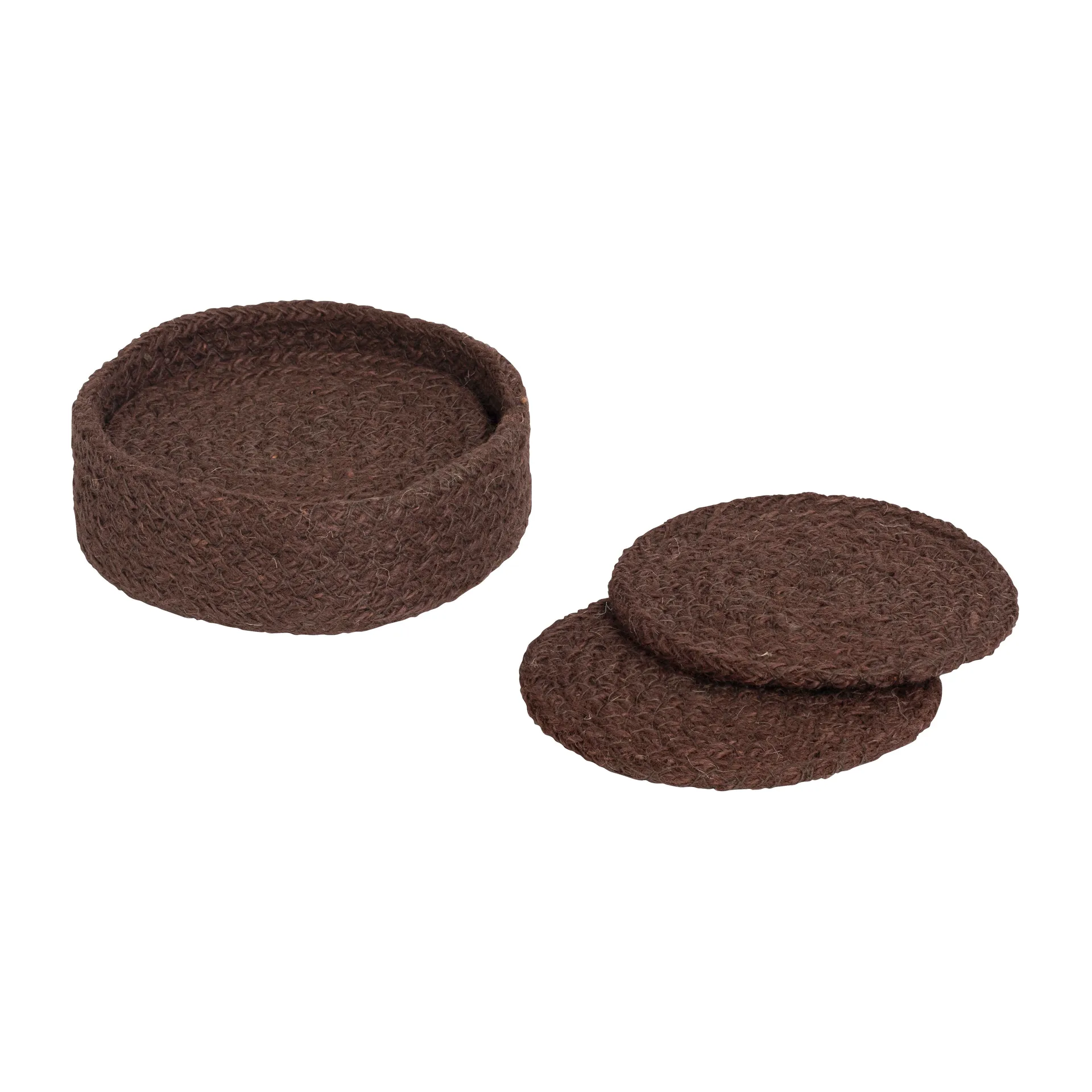 Dessous de verre Ella Ø10,5 cm Lot de 6, Brun pur Dixie