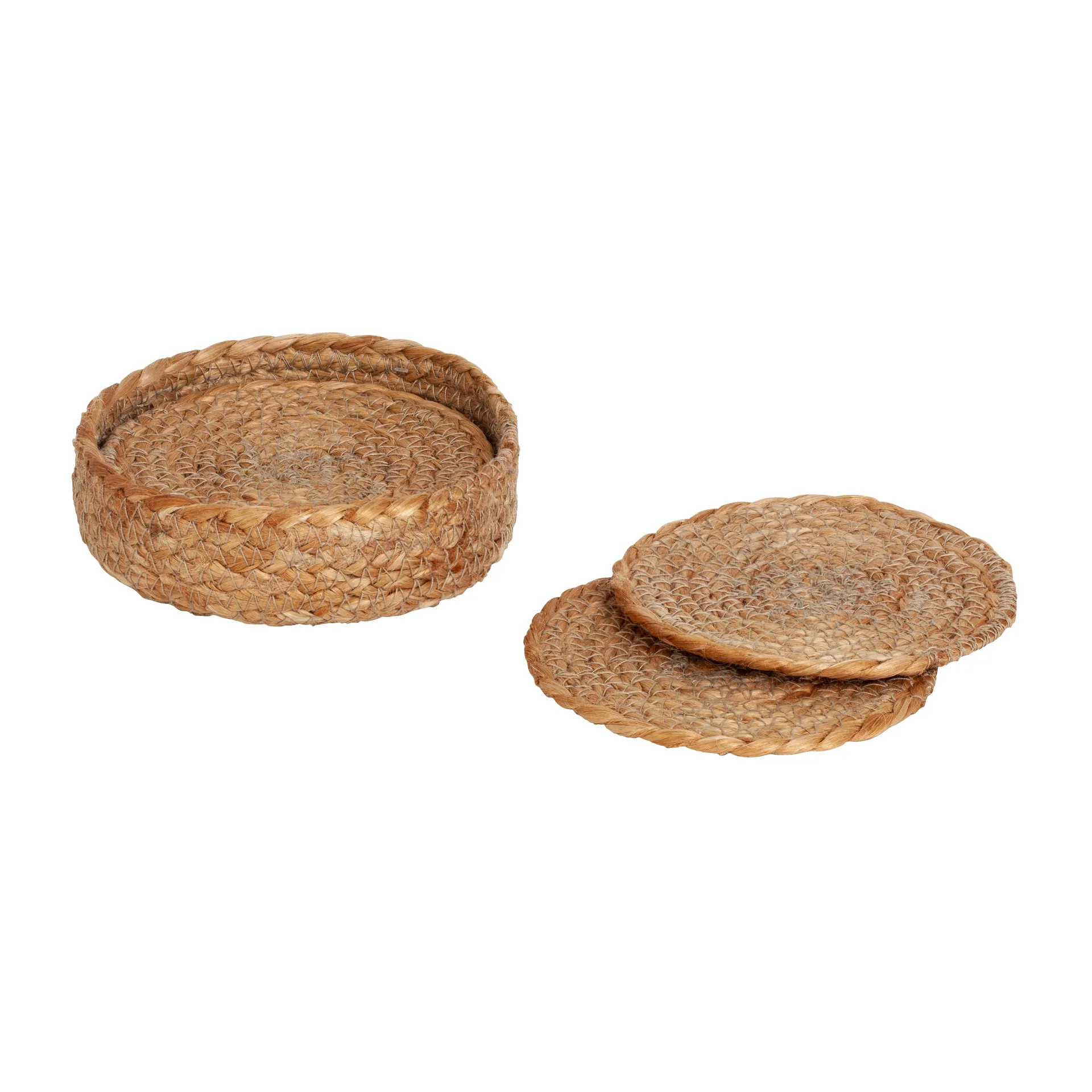 Lot de 6 sous-verres en verre Elin Ø10,5 cm, Nature Dixie