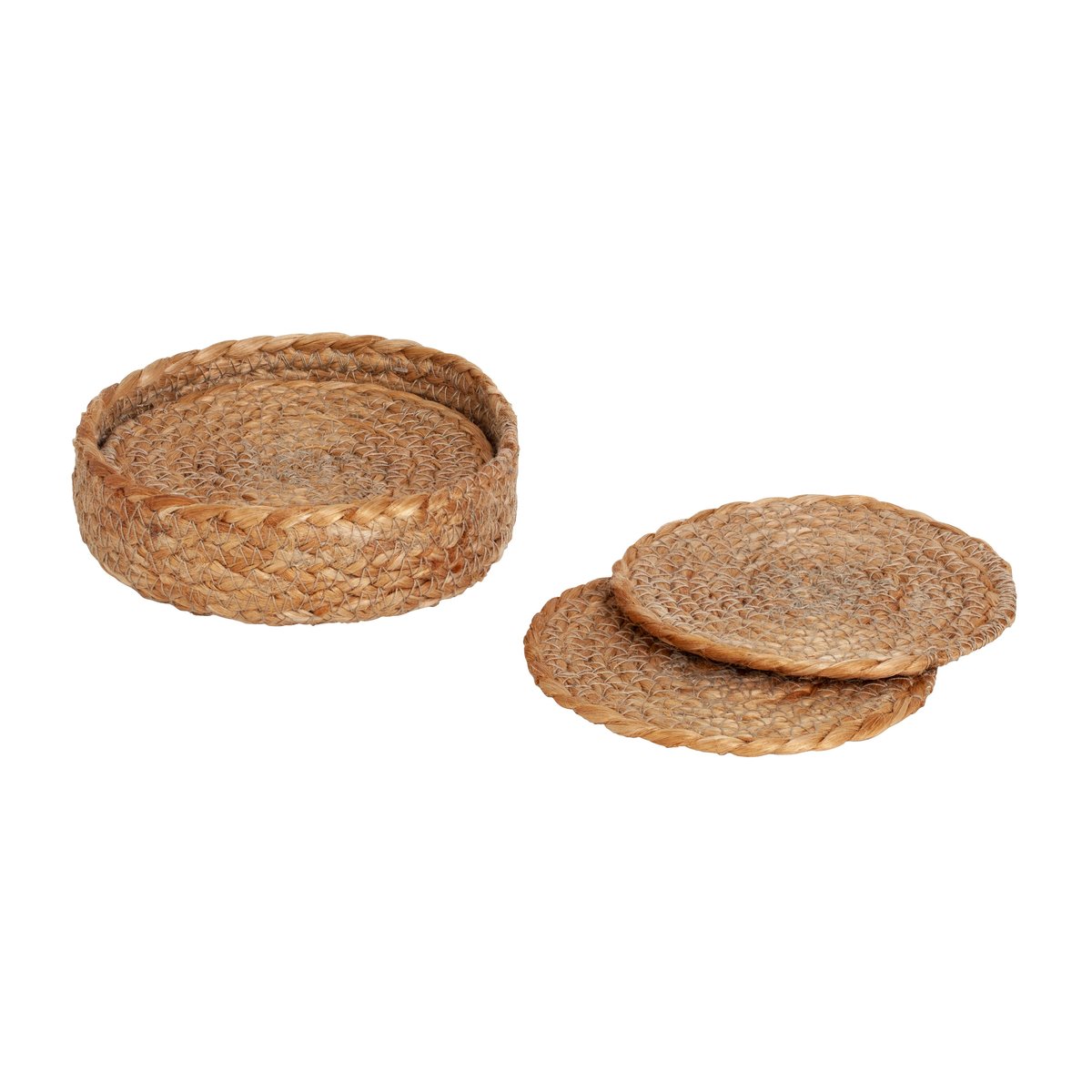 Dixie Lot de 6 sous-verres en verre Elin 10,5 cm Nature