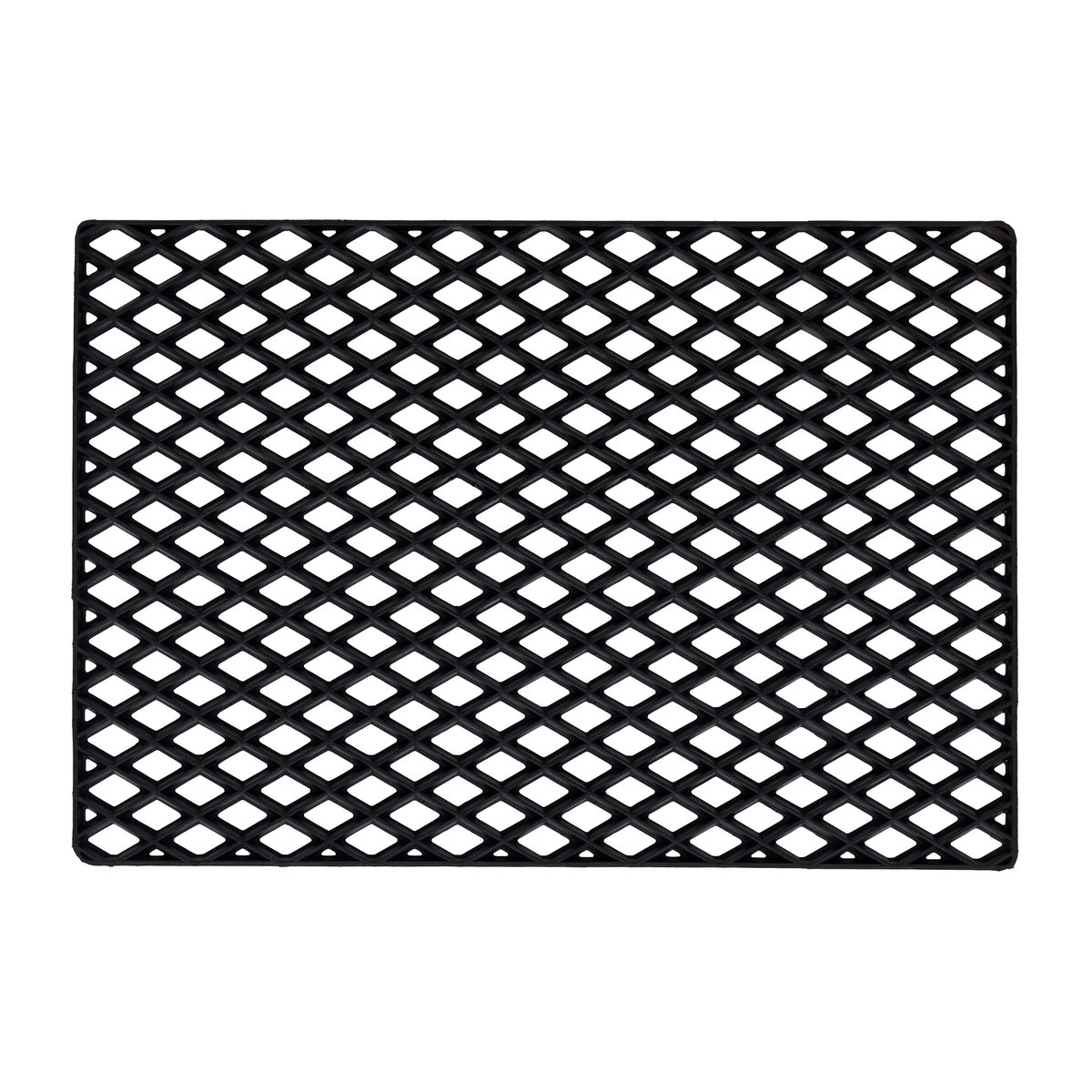 Dixie Paillasson Black grid 45x75 cm | Design Scandinave | Paillassons | Noir