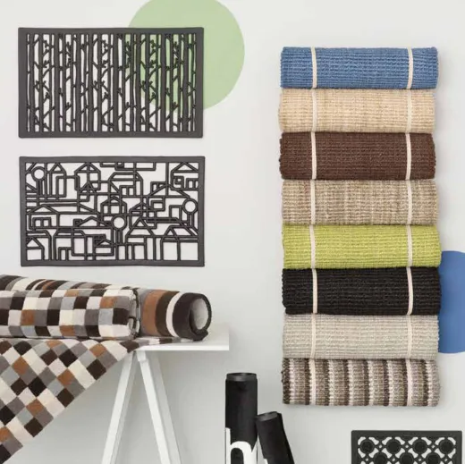 Paillasson Jute noir, 70x120 cm Dixie