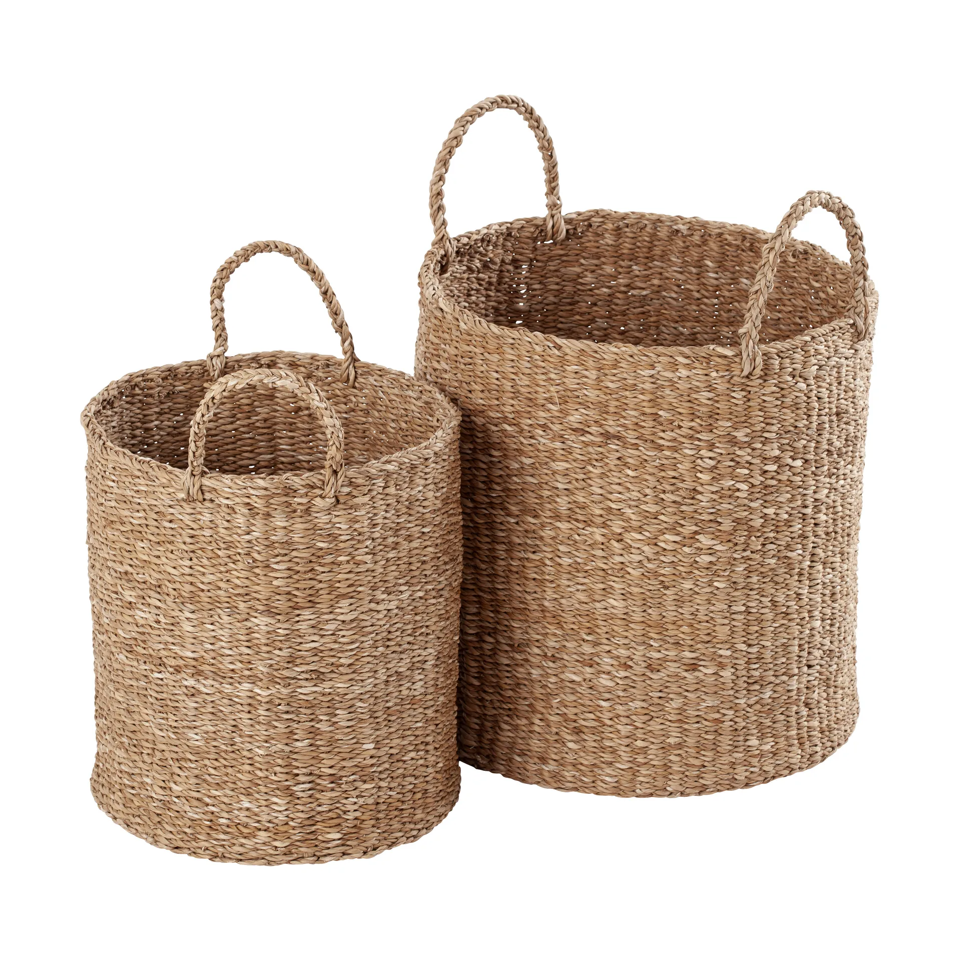 Panier de rangement à poignées Esther cylinder Lot de 2, Natural Dixie