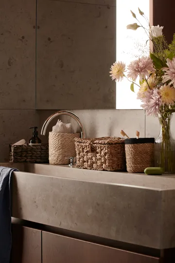 Panier de rangement Emil Lot de 3 small - Nature-noir - Dixie