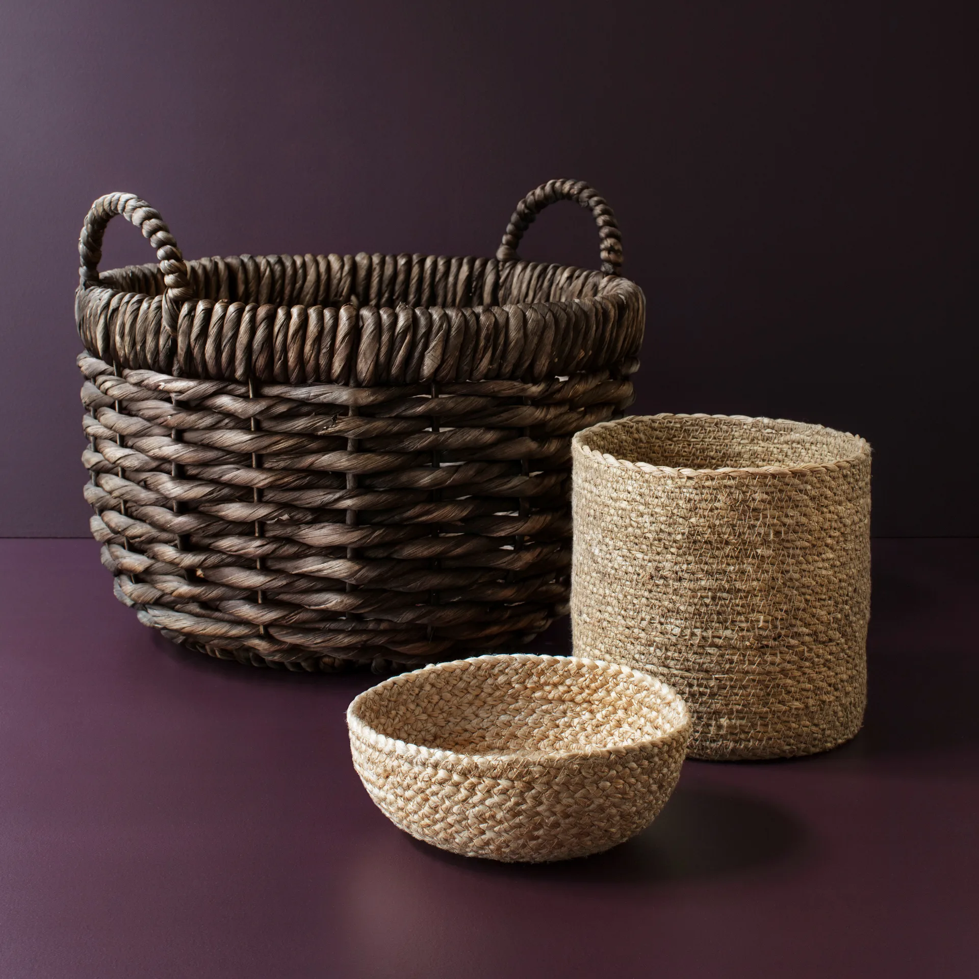 Panier de rangement Emil Lot de 3 small, Nature Dixie