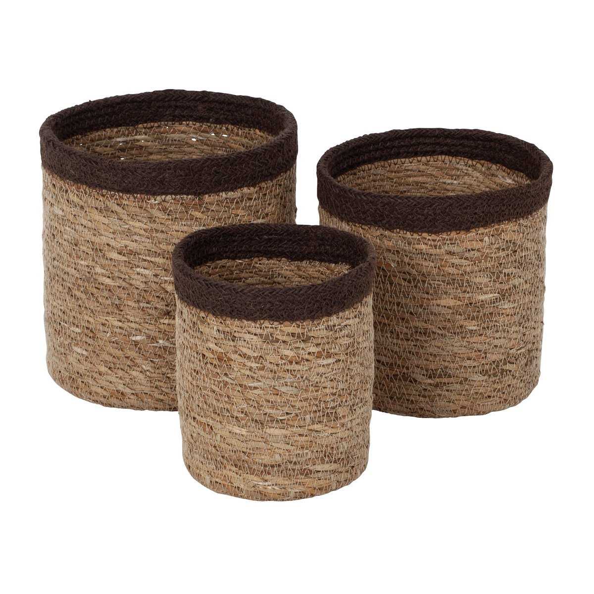 Dixie Panier de rangement Emil Lot de 3 small Naturel-marron