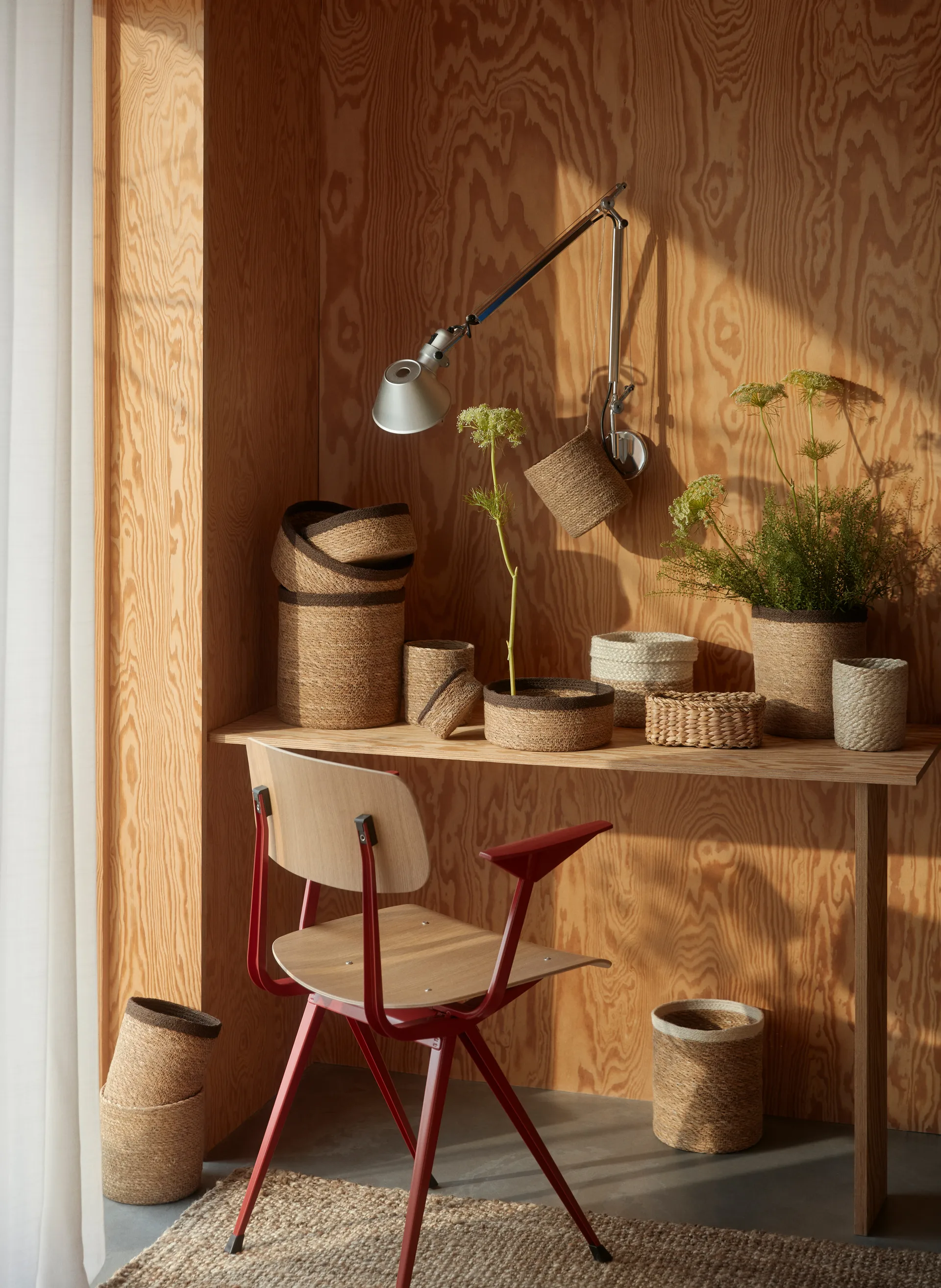 Panier de rangement Emil Lot de 3 small, Naturel-marron Dixie