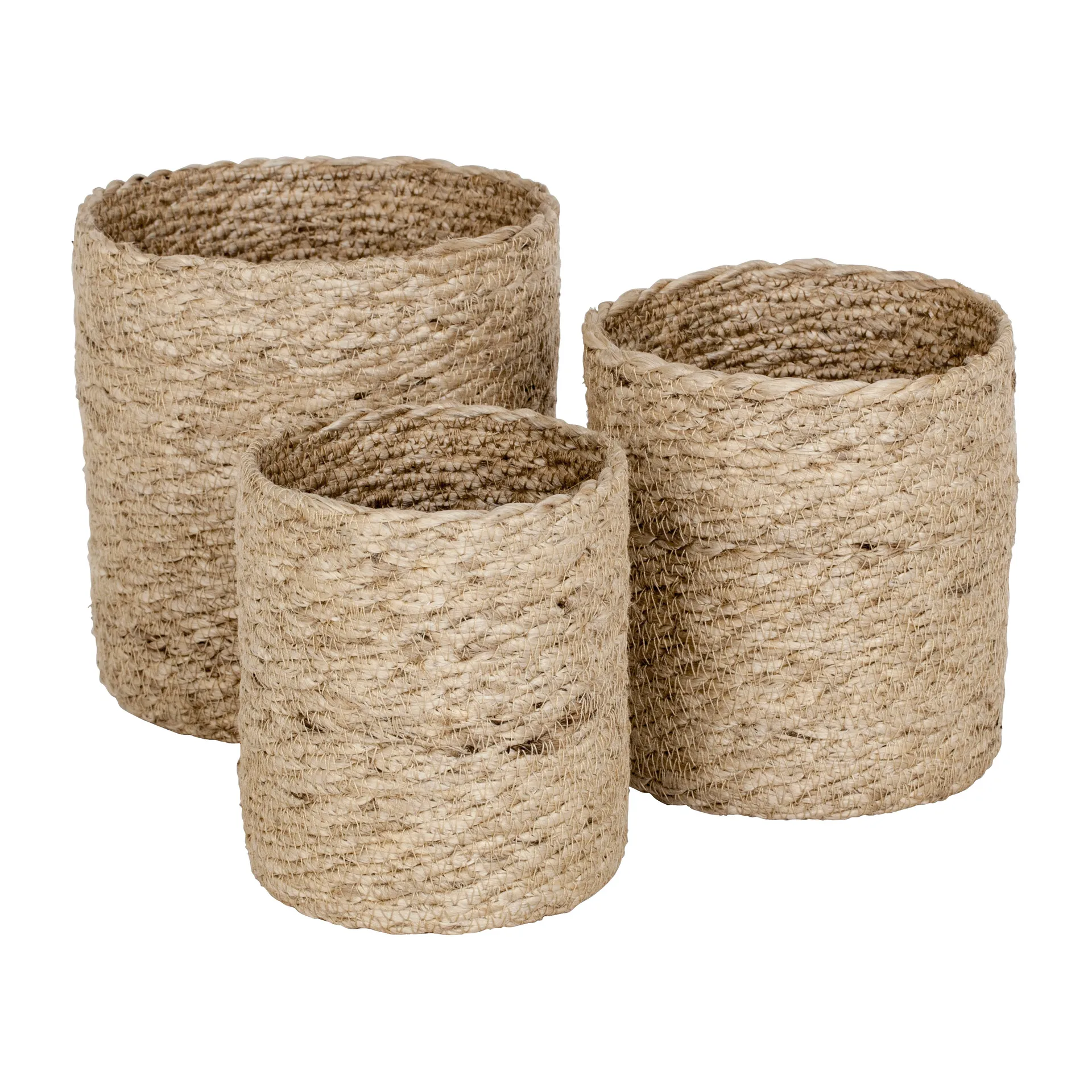 Panier de rangement Twisted small Lot de 3, Nature-gris Dixie