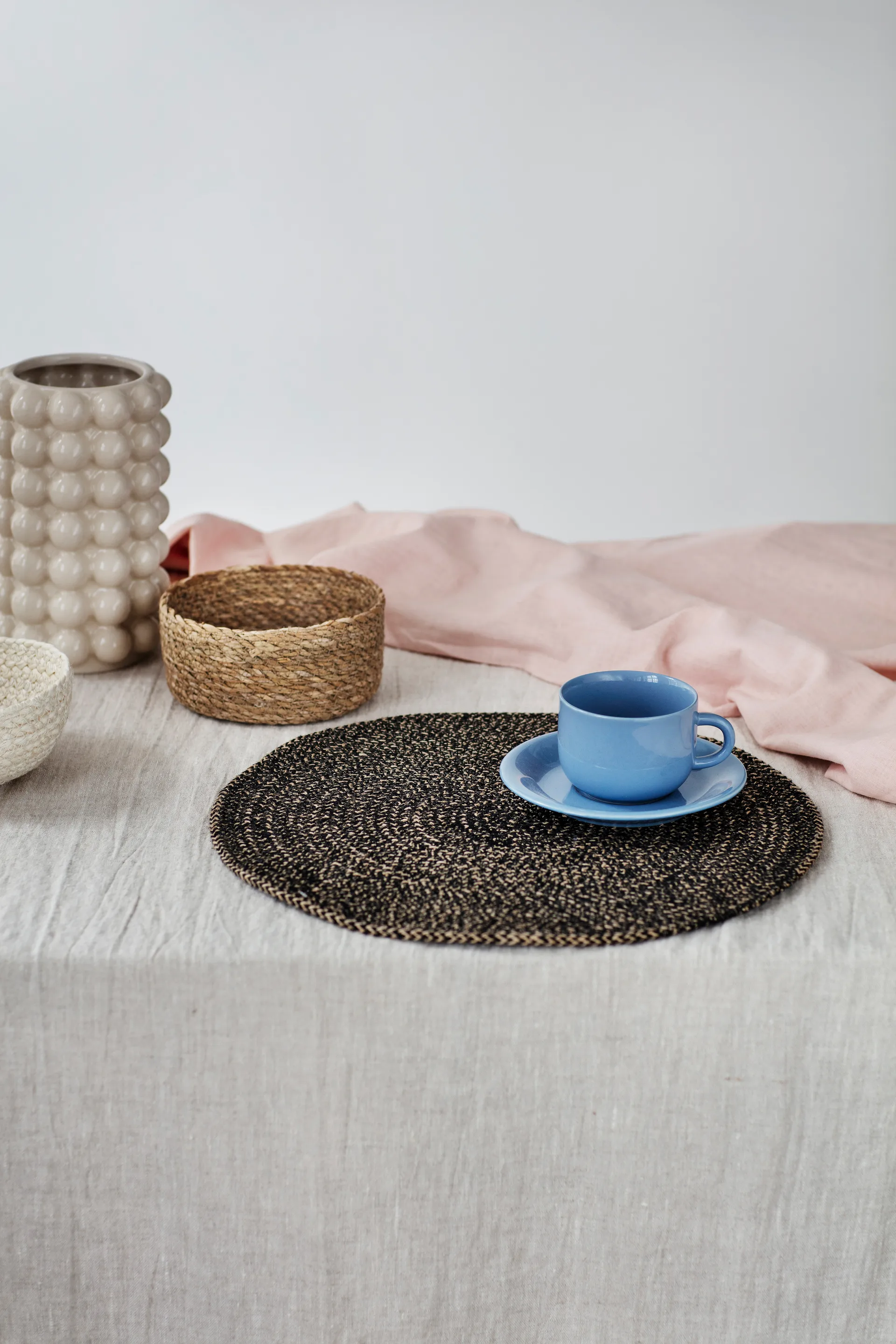Panier Emil seagrass small Lot de 4, Nature Dixie