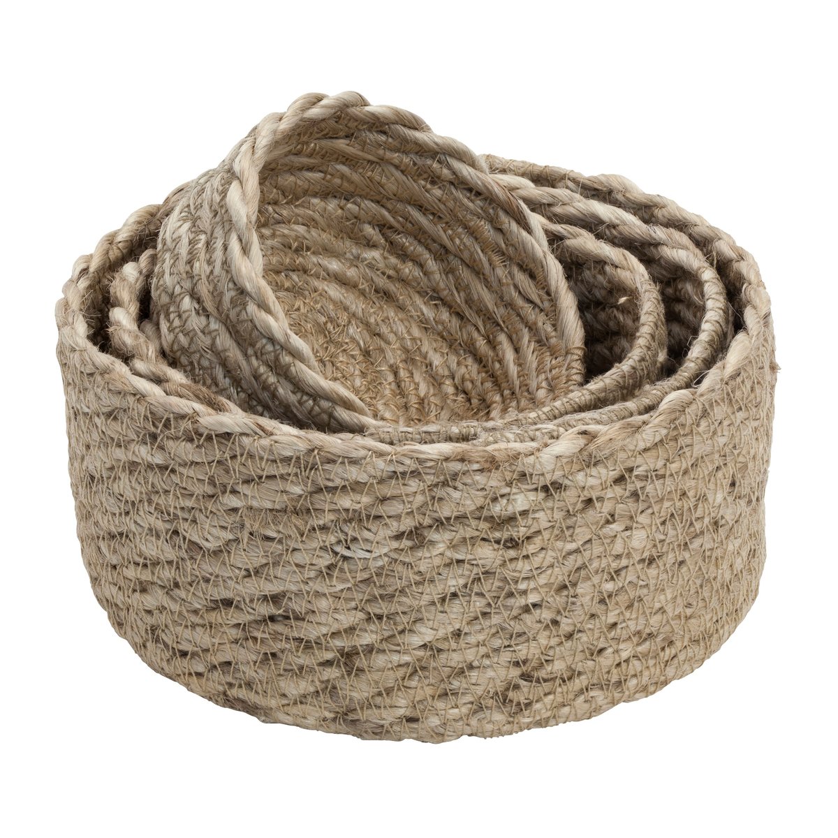 Dixie Panier en jute Elin mini twist Lot de 4 Nature-gris