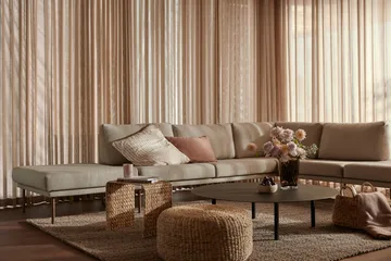 Pouf Lily Ø59 cm - natural, jacinthe d’eau, rond - Dixie