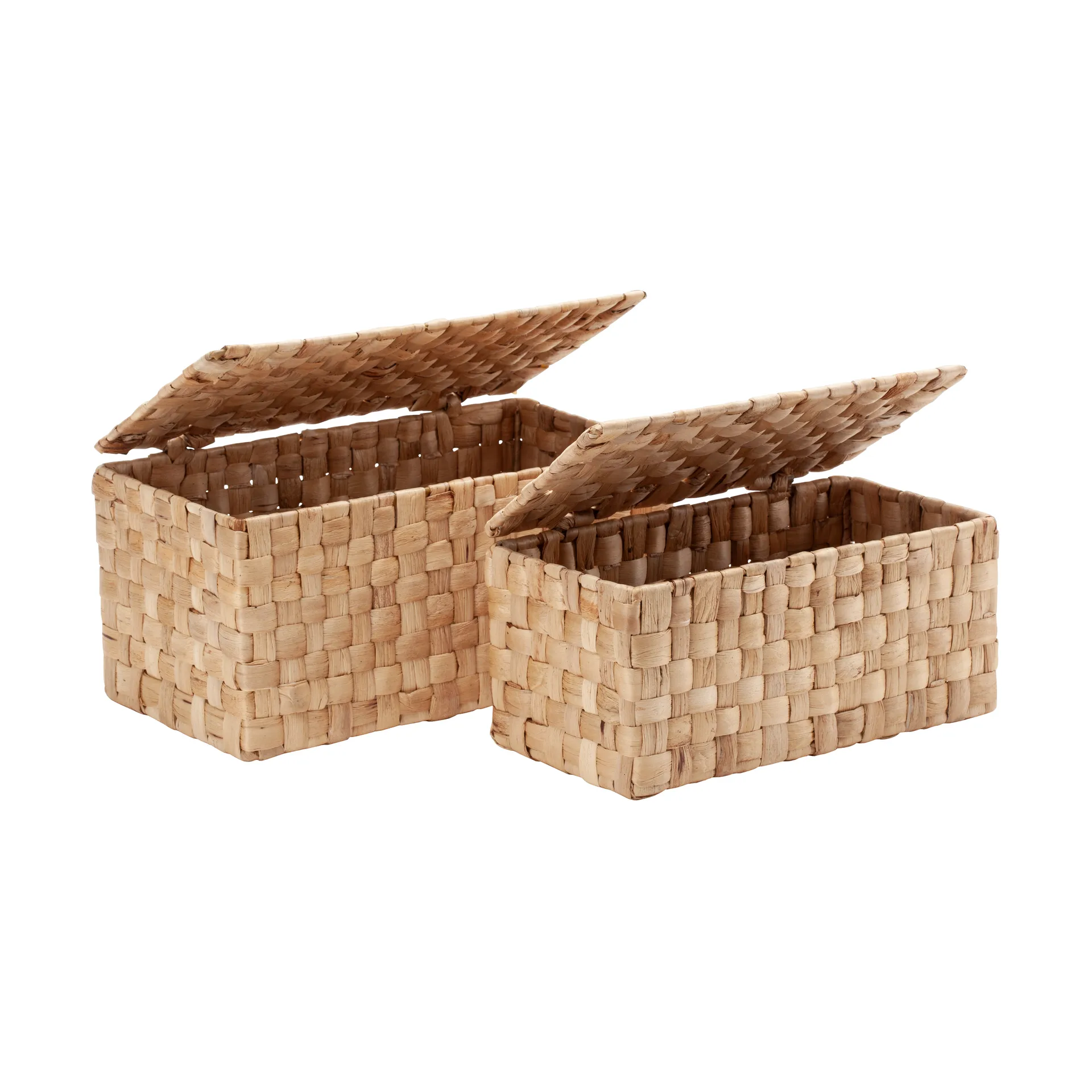 Set de boîtes de rangement Lily Panama avec couvercle, 2 pièces, Natural Dixie