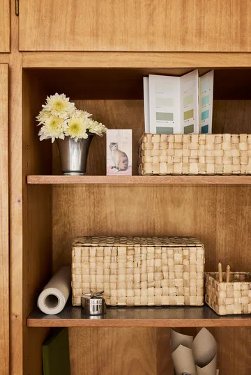 Set de boîtes de rangement Lily Panama avec couvercle, 2 pièces - Natural - Dixie