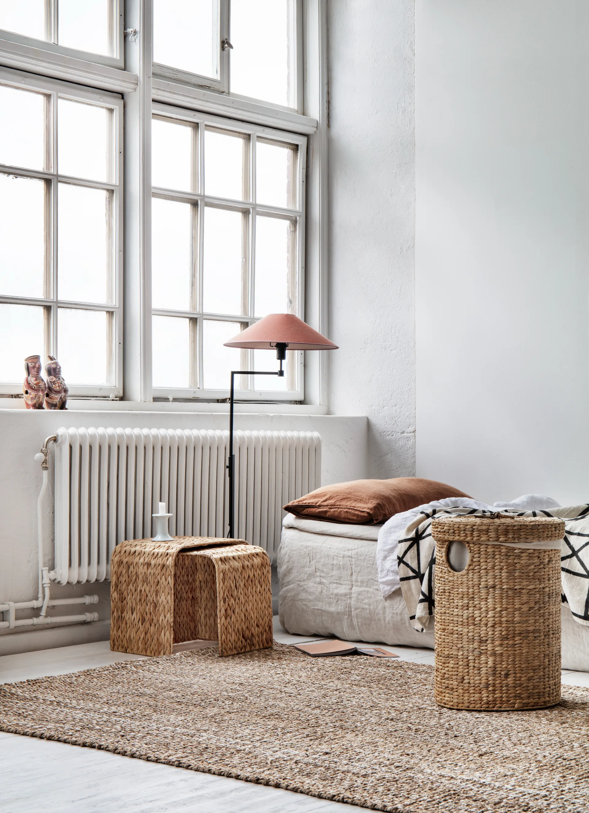 Set de paniers à linge ronds Lily, 2 pièces, Naturel Dixie