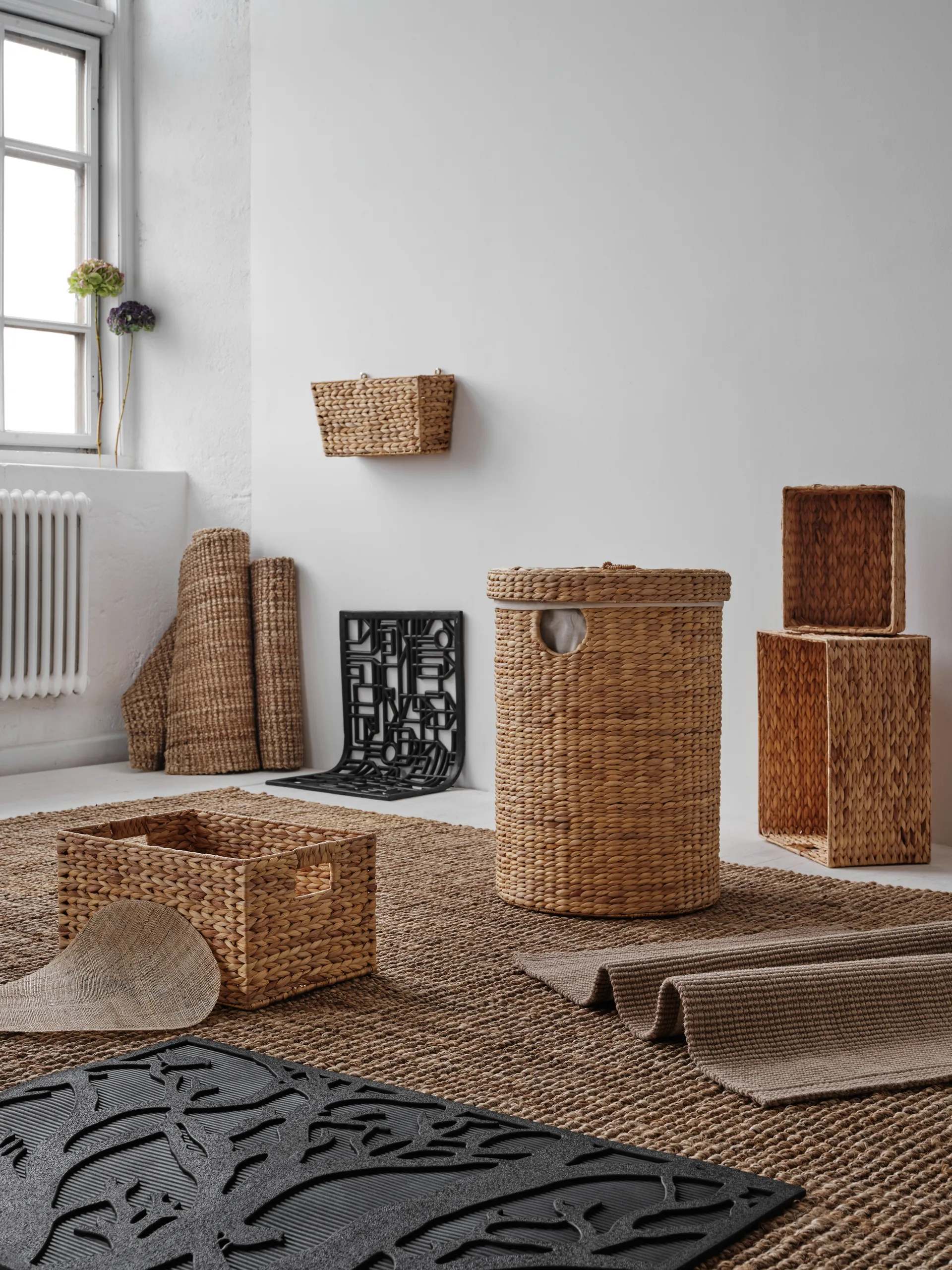 Set de paniers de rangement Lily small, 3 pièces, Naturel Dixie