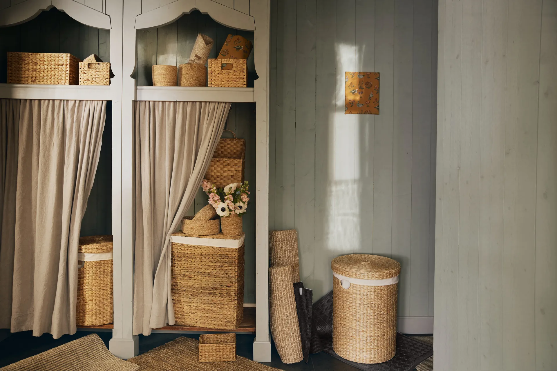 Set de paniers de rangement Lily small, 3 pièces, Naturel Dixie