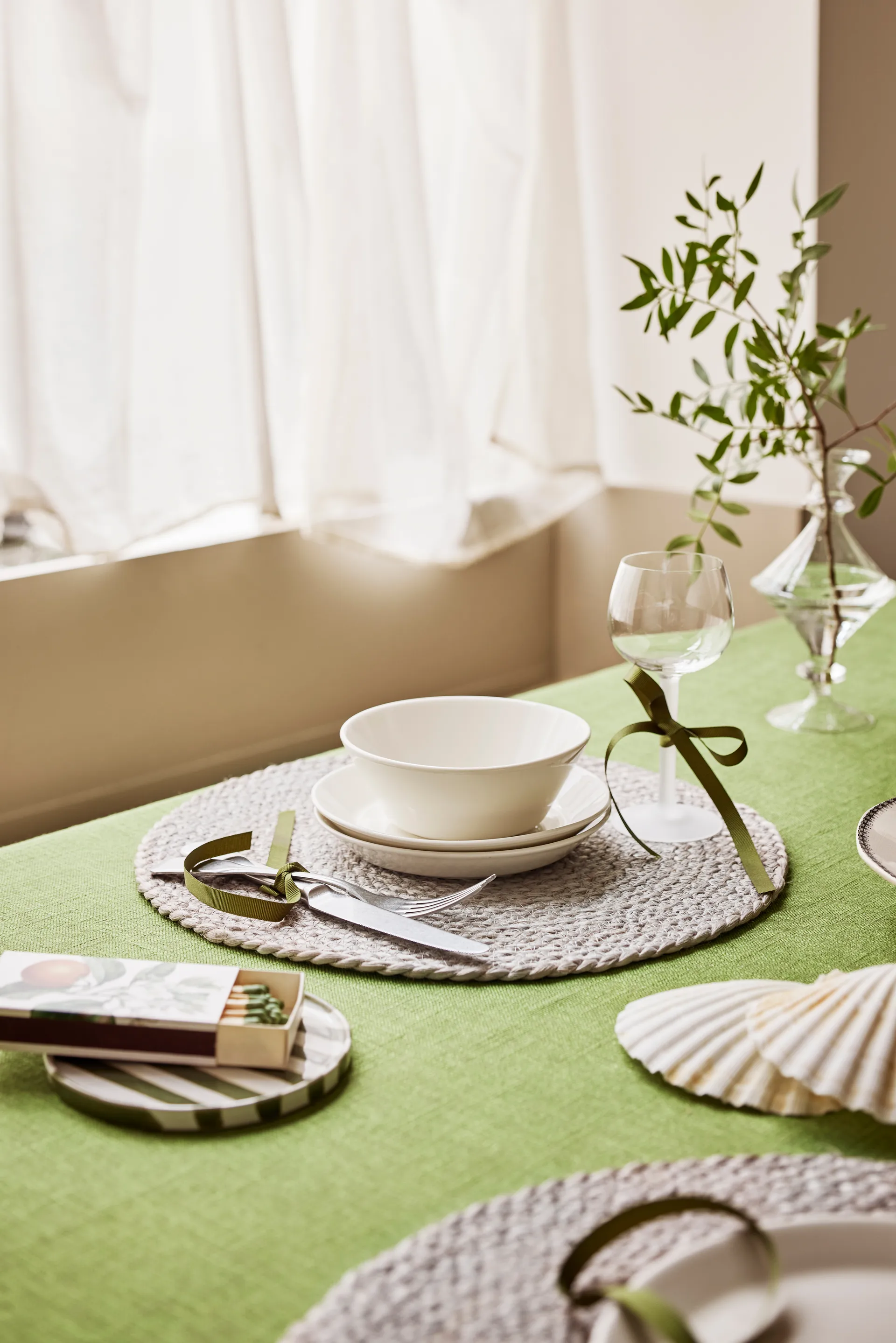 Set de table Elin Ø38 cm, Silver grey Dixie