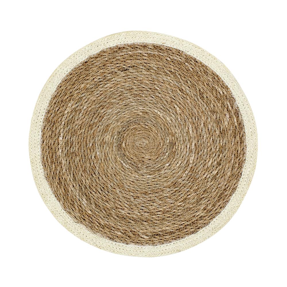Set de table rond Emil, naturel-blanc Dixie