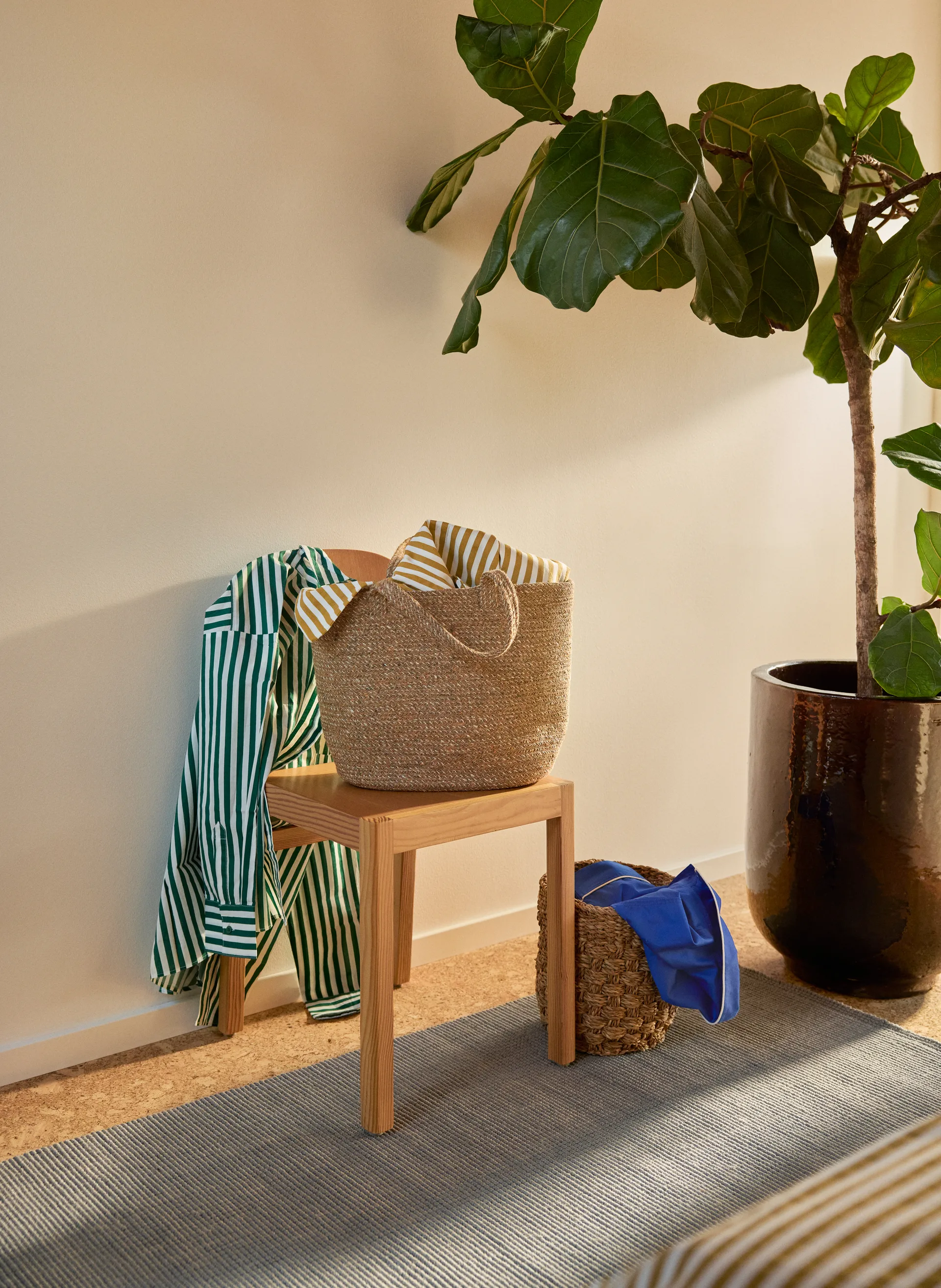 Tapis de jute Fiona 80x180 cm, Gris ciment Dixie