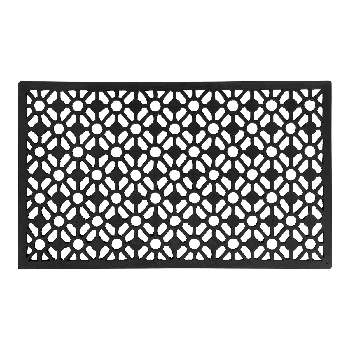Dixie Tapis de porte Circle 45x75 cm | Design Scandinave | Paillassons | Noir