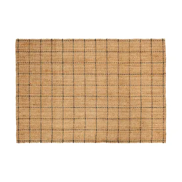 Tapis en jute à carreaux Freja 160x230 cm - Natural-dark grey - Dixie