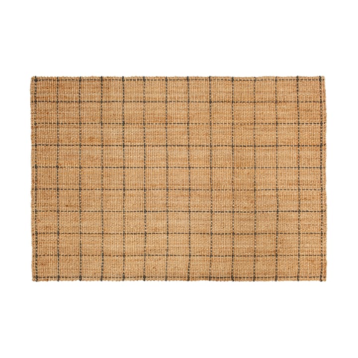 Tapis en jute à carreaux Freja 160x230 cm  - Natural-dark grey - Dixie