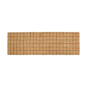 Tapis en jute à carreaux Freja 80x250 cm - Natural-dark grey - Dixie
