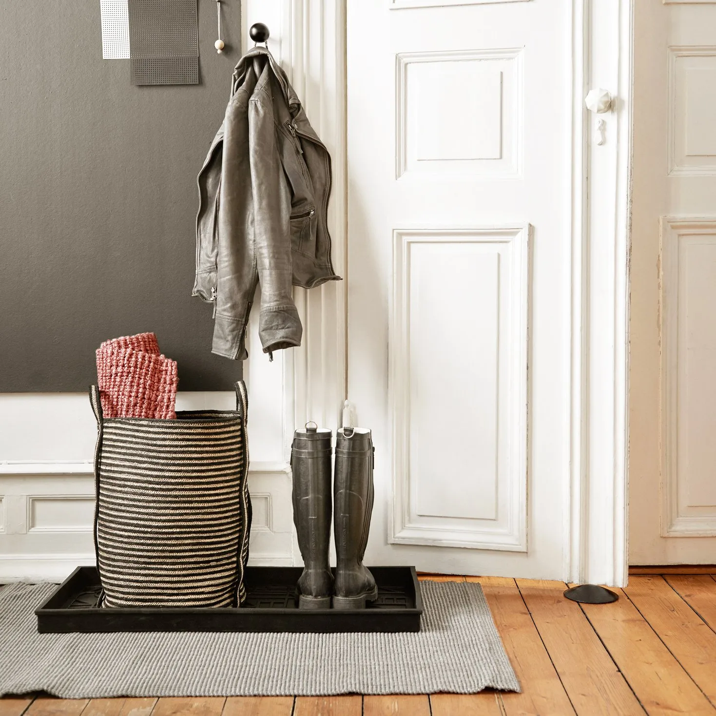 Tapis Fiona gris, 60x90 cm Dixie