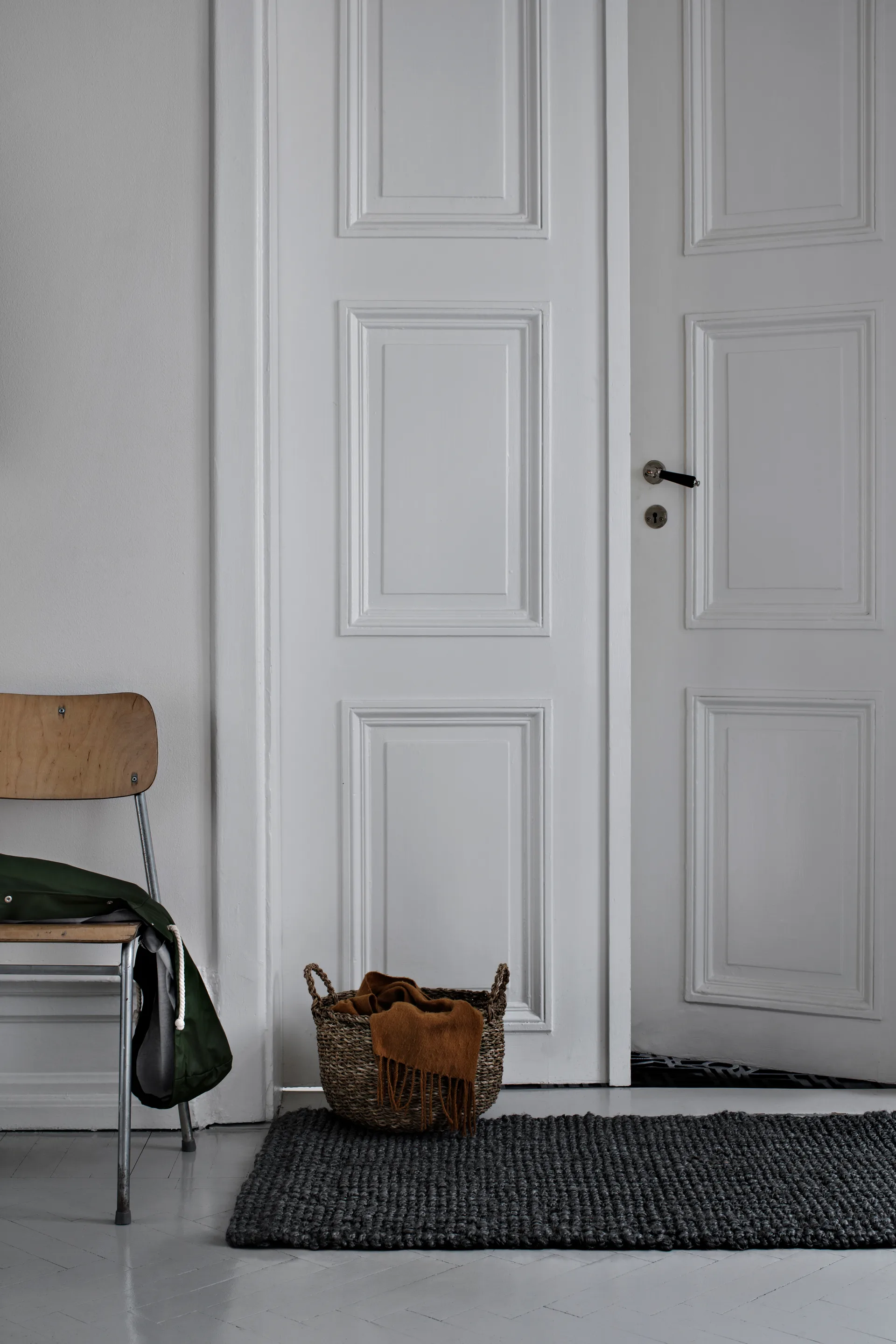 Tapis jute gris foncé, 70x120 cm Dixie