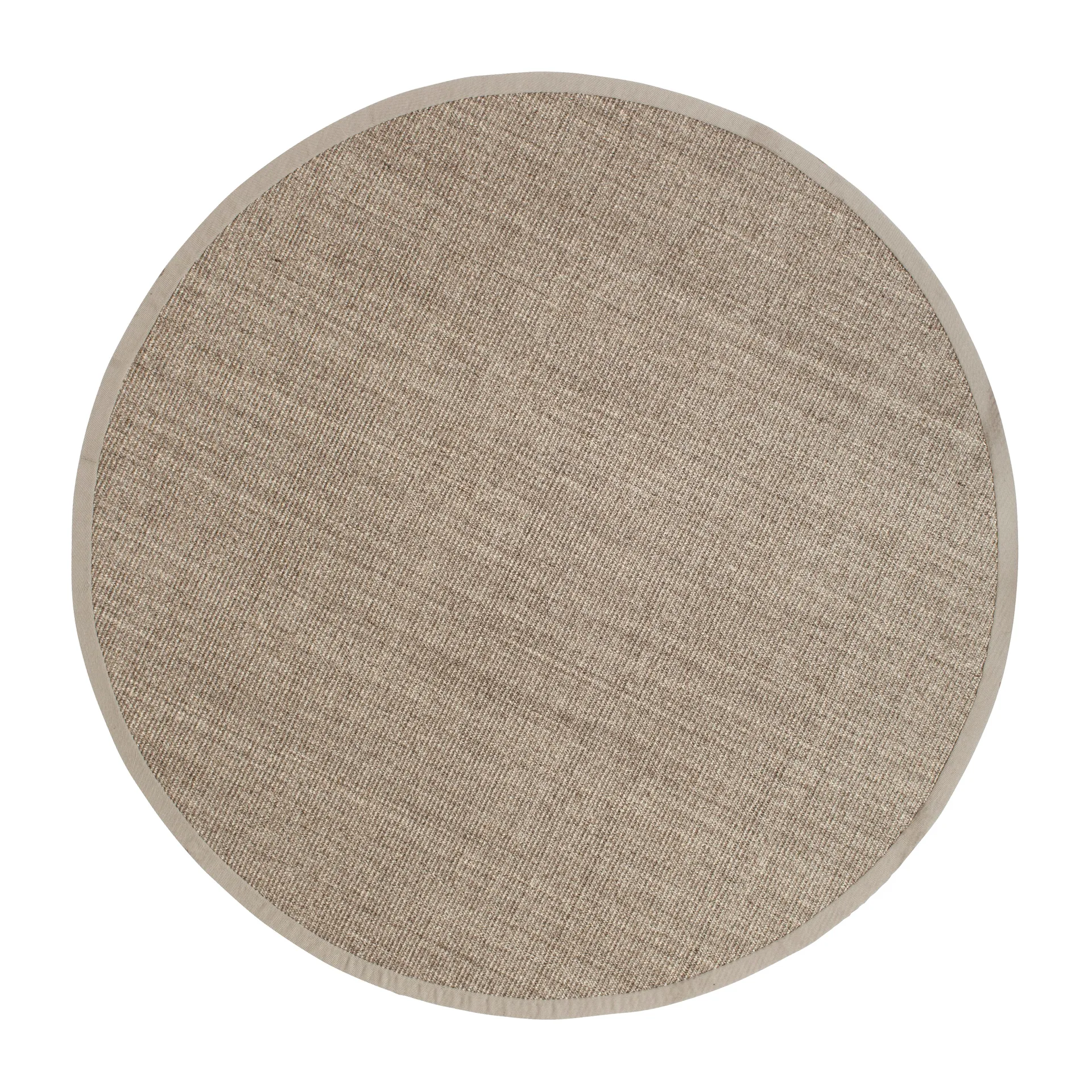 Tapis rond en sisal noir Jenny, Natural grey Ø 150 cm Dixie