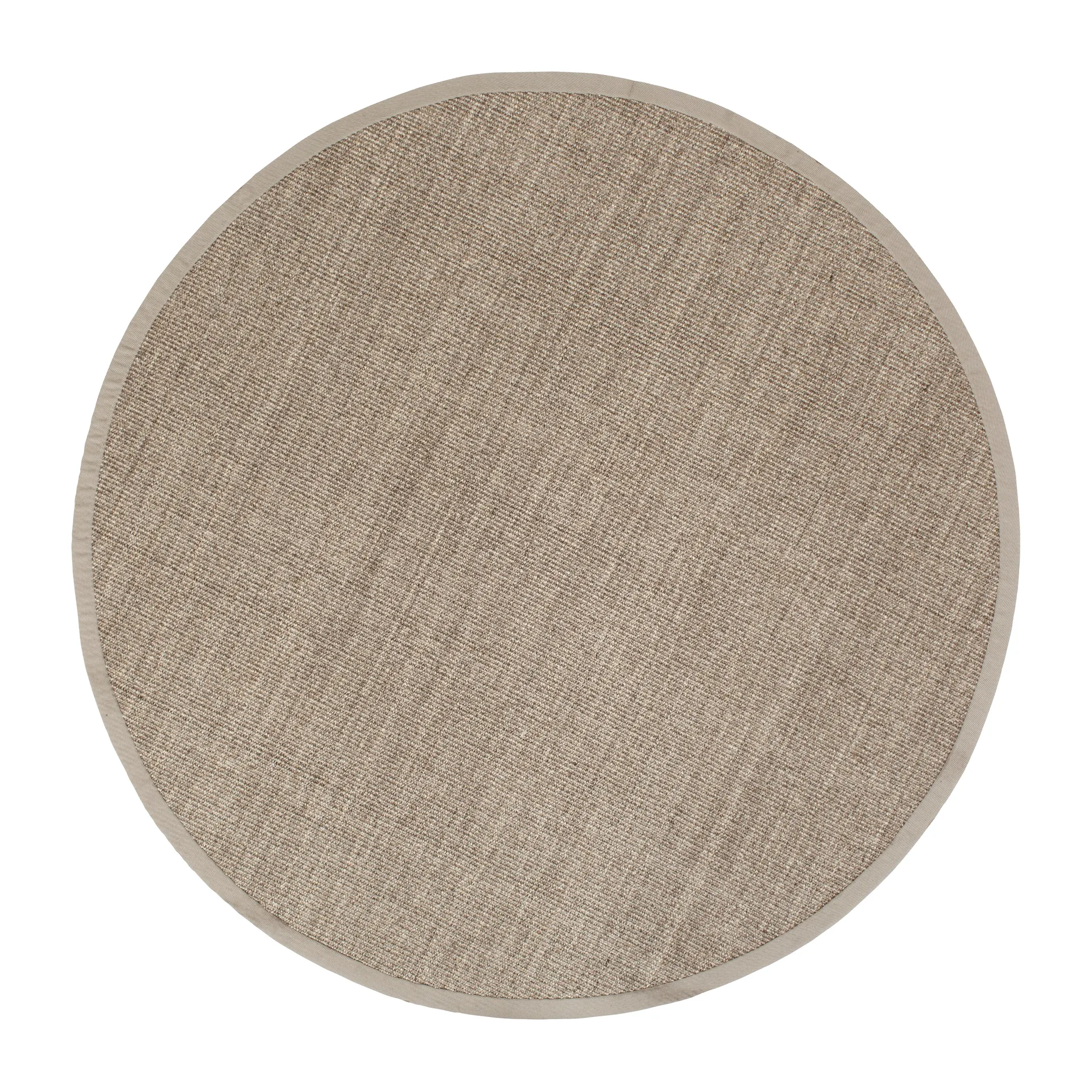 Tapis rond en sisal noir Jenny, Natural grey Ø 250 cm Dixie