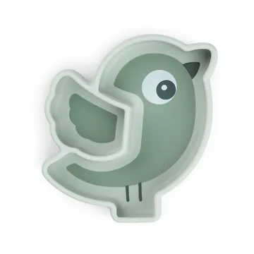Assiette pour enfants Birdee Stick&Stay Ø12 cm - Vert - Done by deer