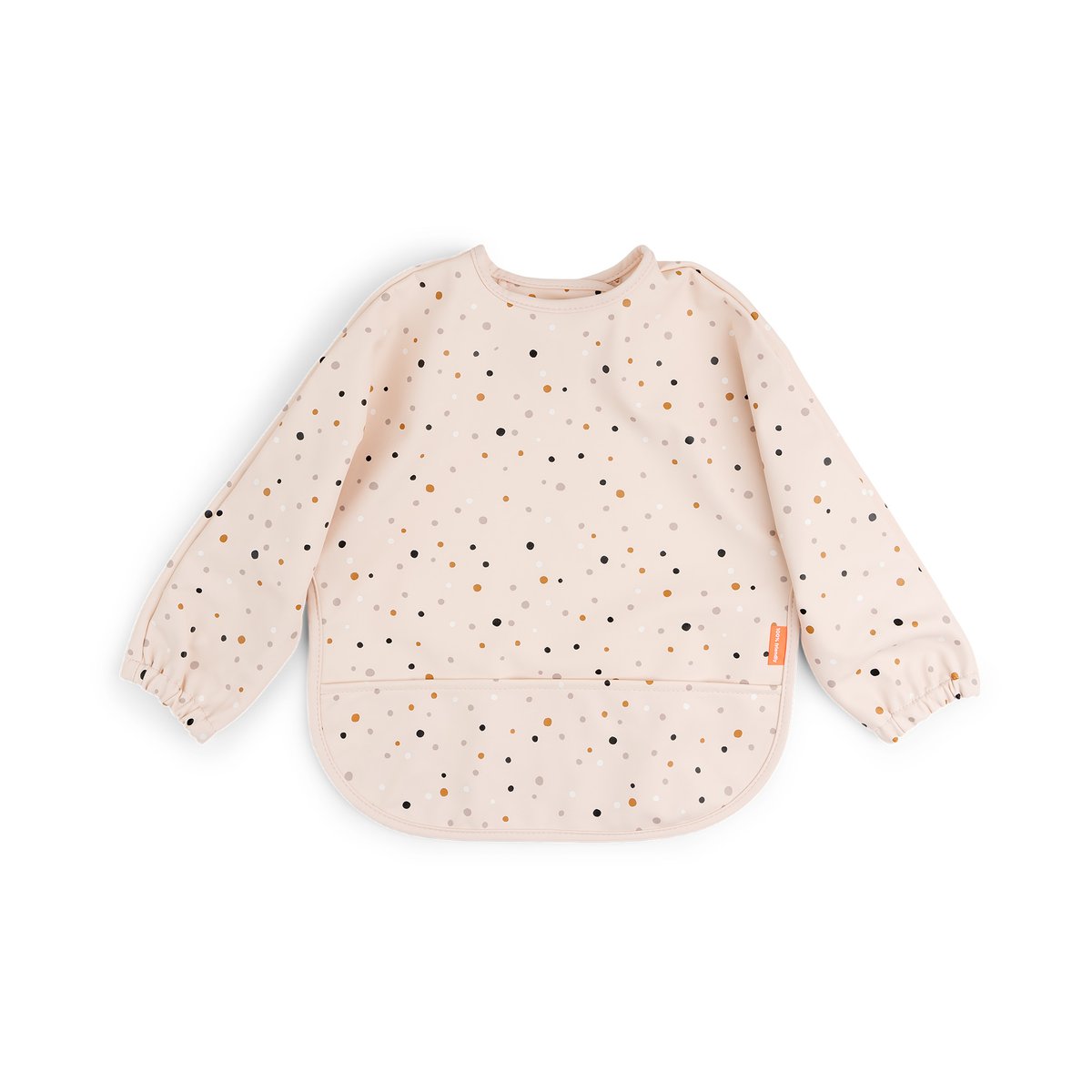 Done by deer Bavoir à manches Happy Dots Poudre | Design Scandinave | Autres ustensiles de cuisine | Beige